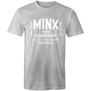 Minx Customs Mens T-Shirt. Our latest in house designed tee. Printed in Australia. Regular fit with crew neck.