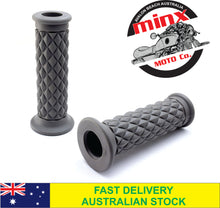 Load image into Gallery viewer, Diamond Motorcycle Cafe Racer Hand Grip Grey 22mm