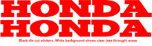 Load image into Gallery viewer, Honda Replica Name Vinyl Sticker Decal 100mm x 12mm Motocross Window Car Helmet