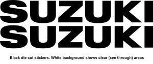 SUZUKI Replica Name Vinyl Sticker Decal Sizes 100mm to 500mm Set of 4 Motocross Window Car Helmet